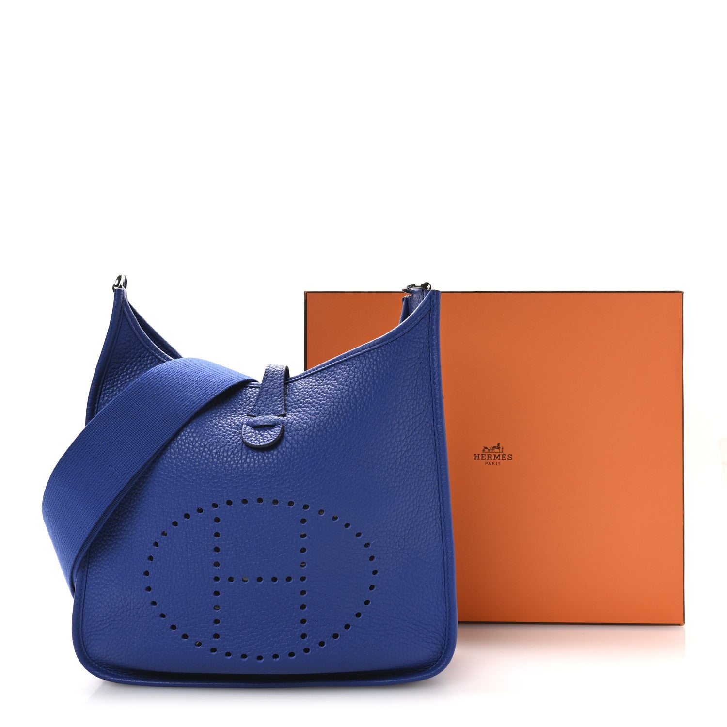 Hermes Taurillon Clemence Evelyne III PM Bleu Royal 11 of 11
