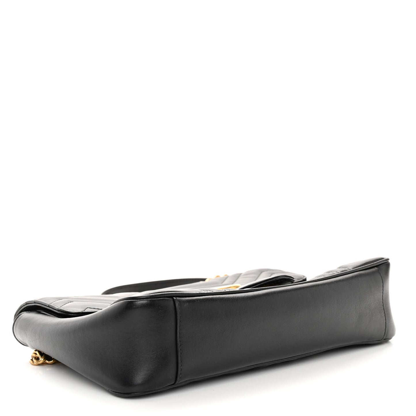 Calfskin Matelasse Medium GG Marmont Shoulder Bag Black