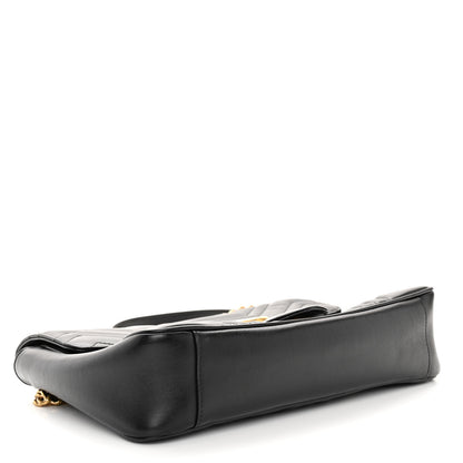 Gucci Calfskin Matelasse Medium GG Marmont Shoulder Bag Black 4 of 10