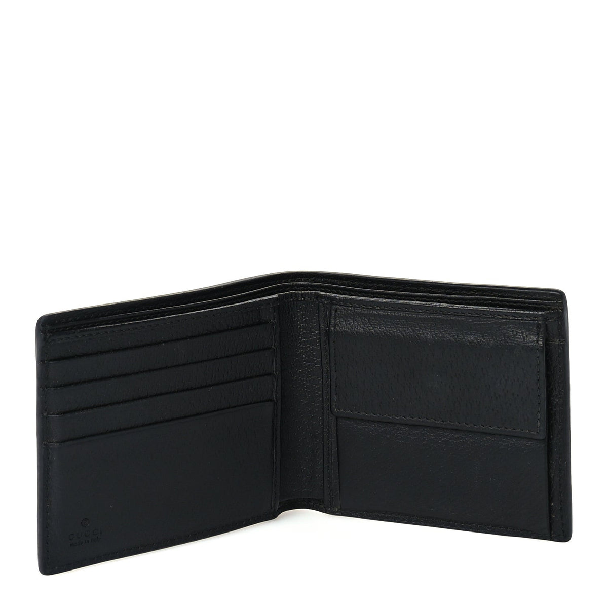 Gucci Calfskin Boar Effect GG Marmont Bi-Fold Wallet Black 5 of 6