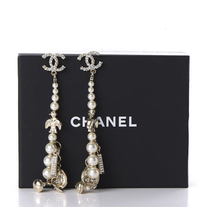 Chanel Pearl CC Drop Earrings Gold 5 of 5
