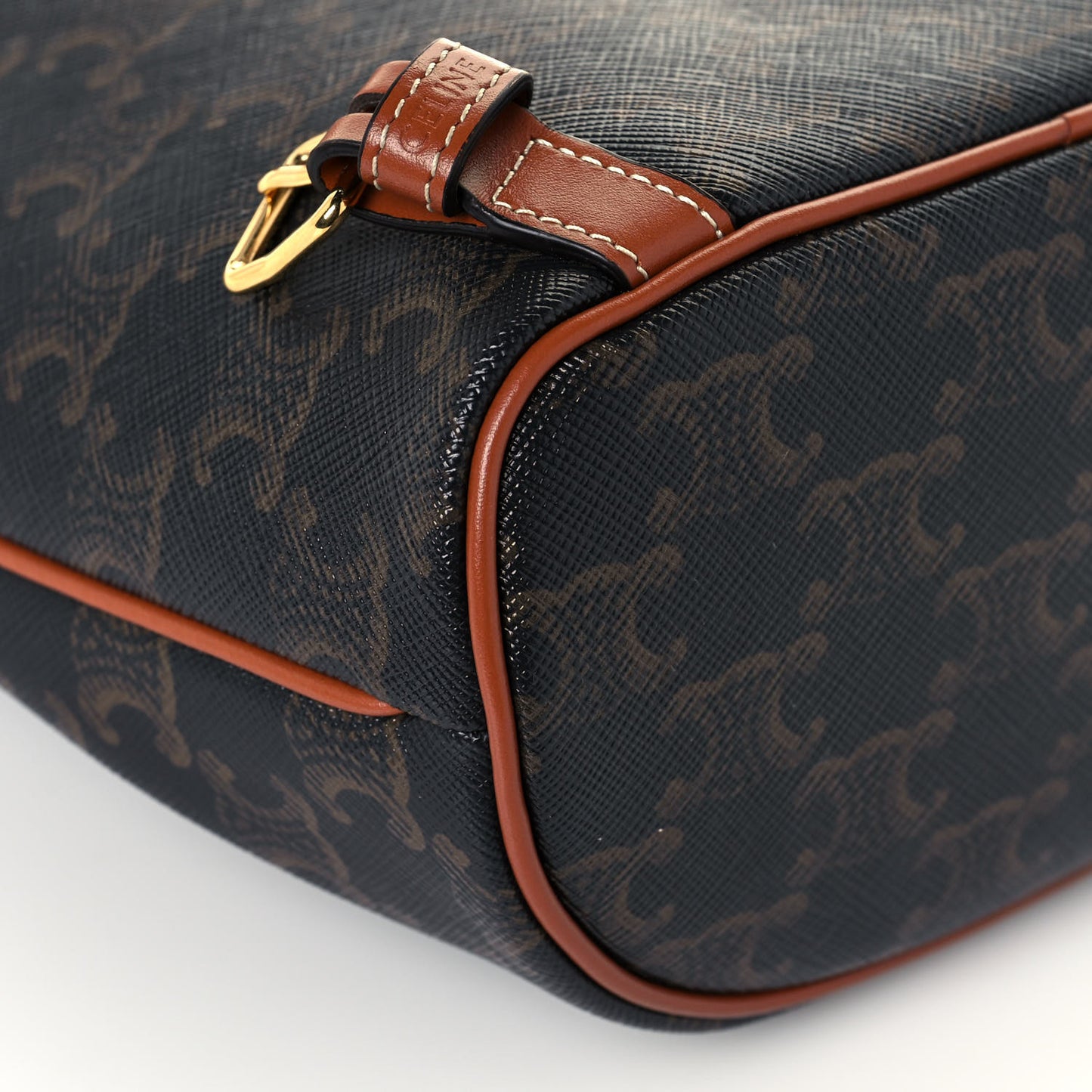 Triomphe Canvas Calfskin Mini Folco Backpack Tan