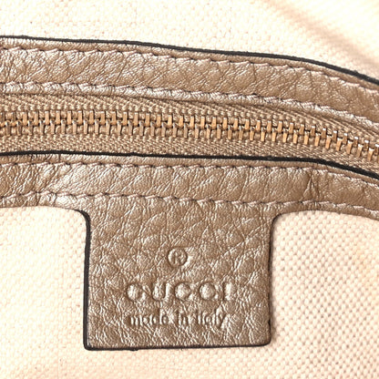 Gucci Monogram Cellarius Calfskin Large Bella Top Handle Bag Gold 5 of 8