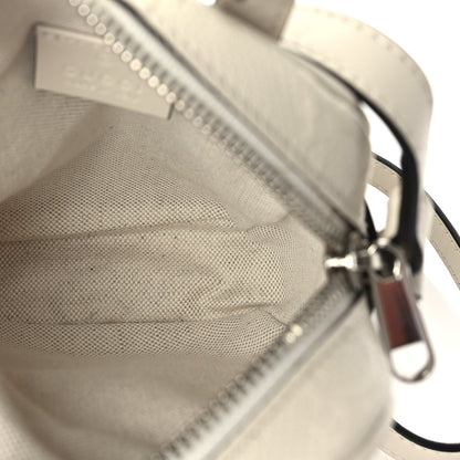 Gucci Calfskin GG Tennis Embossed Mini Double Zip Messenger Bag Mystic White 4 of 8