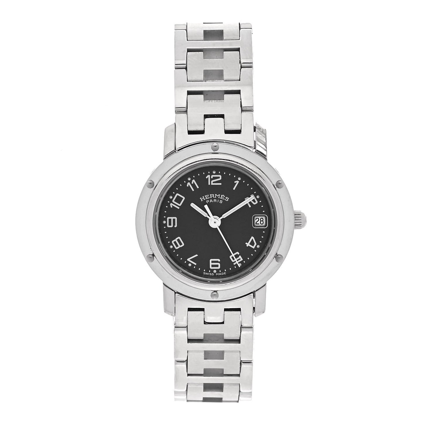 Stainless Steel 24mm Clipper Quartz Watch Black