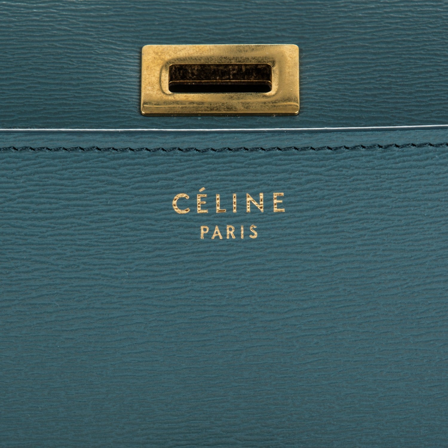 Celine Liege Calfskin Medium Classic Box Flap Bag Ocean 6 of 7