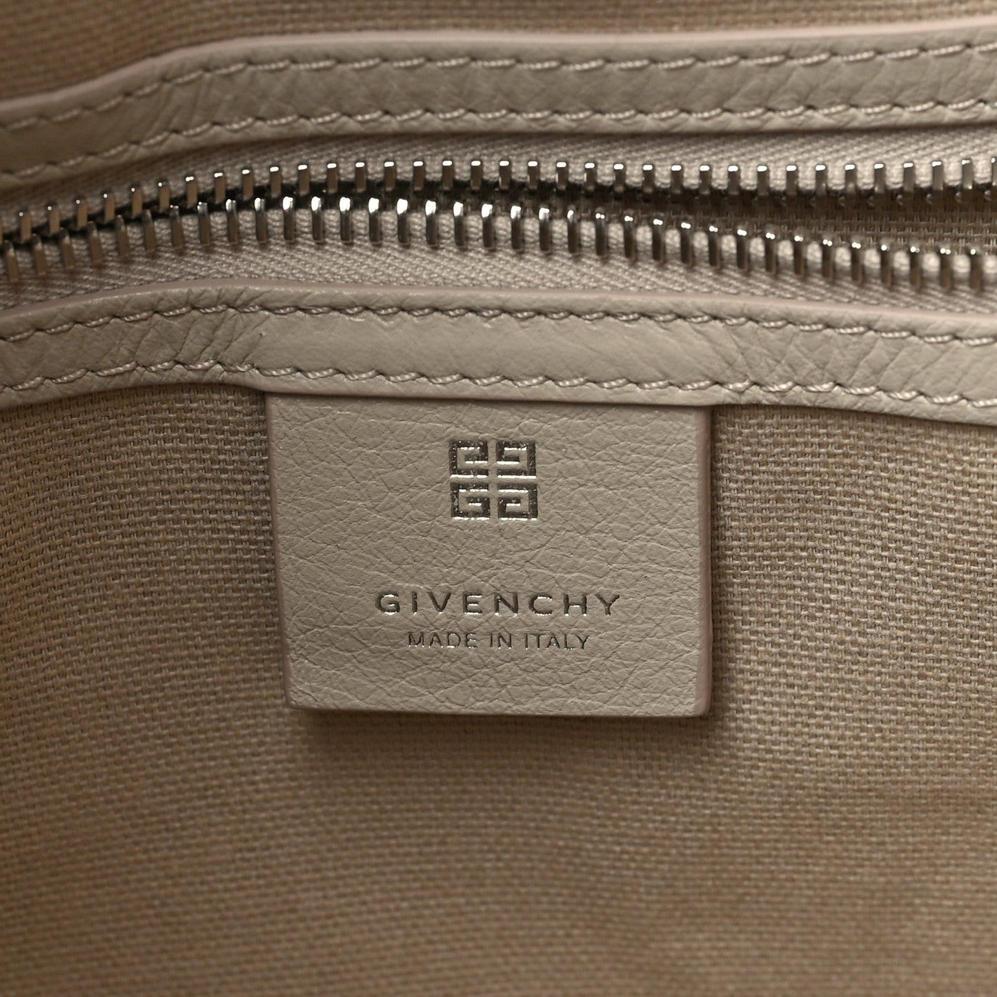 Tumbled Calfskin Medium Voyou Bag Natural Beige