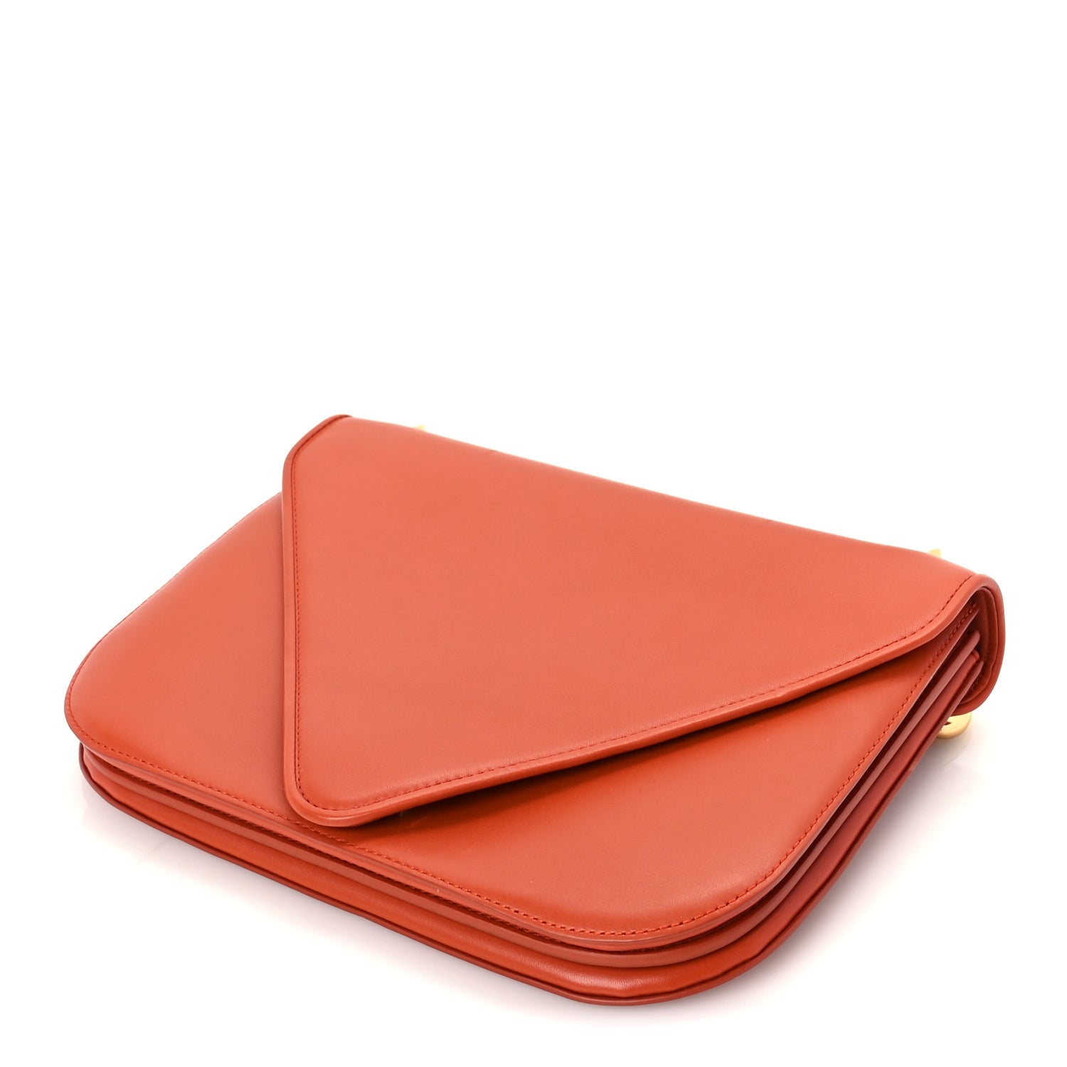 Bottega Veneta Calfskin Mount Envelope Bag Maple 8 of 8