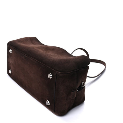 Balenciaga Suede Calfskin Small Carrie Bowling Bag Light Espresso 8 of 8