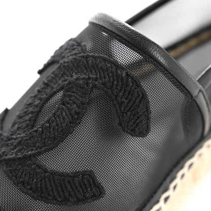 Chanel Mesh Grosgrain CC Espadrilles 36 Black 10 of 10