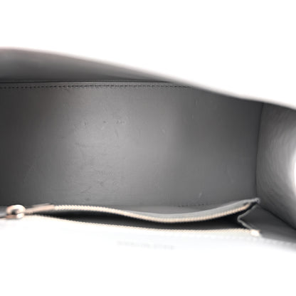 Balenciaga Shiny Calfskin Crocodile Embossed Small Hourglass Top Handle Bag Steel Grey 5 of 14