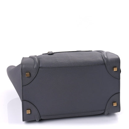 Celine Drummed Calfskin Mini Luggage  Kohl 3 of 9