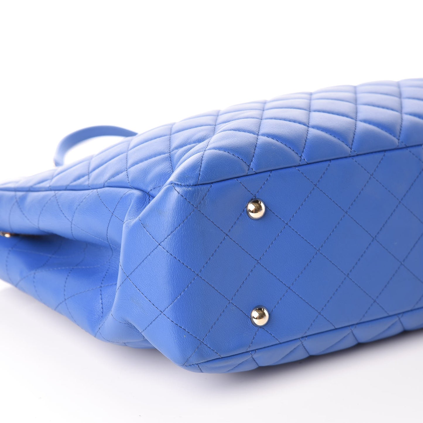 Calfskin Quilted Timeless Tote Blue