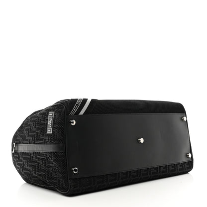 Fendi Mesh Vitello Century FF 1974 Embossed Medium Weekender Black 3 of 8