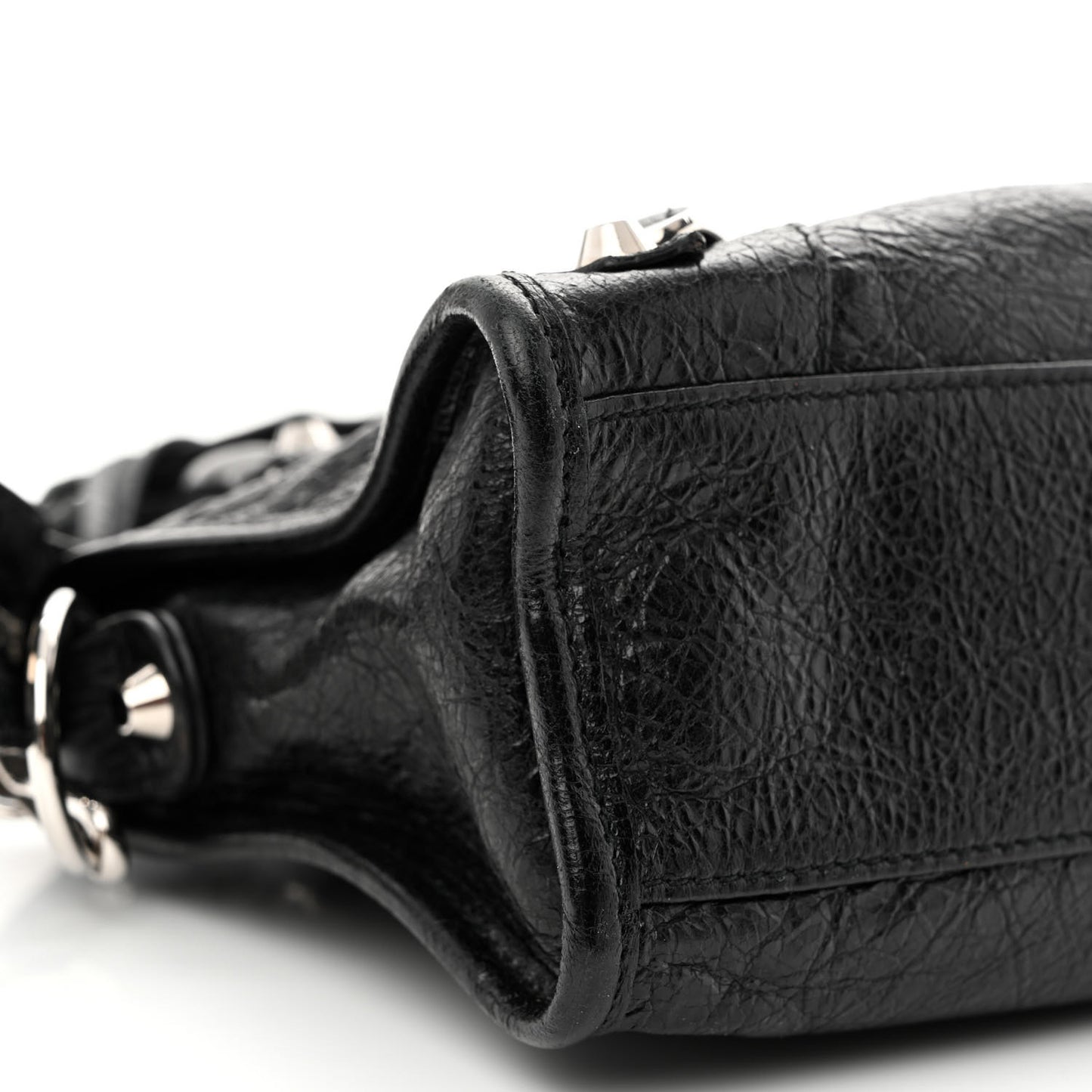 Agneau Classic Silver Hardware Mini City Black