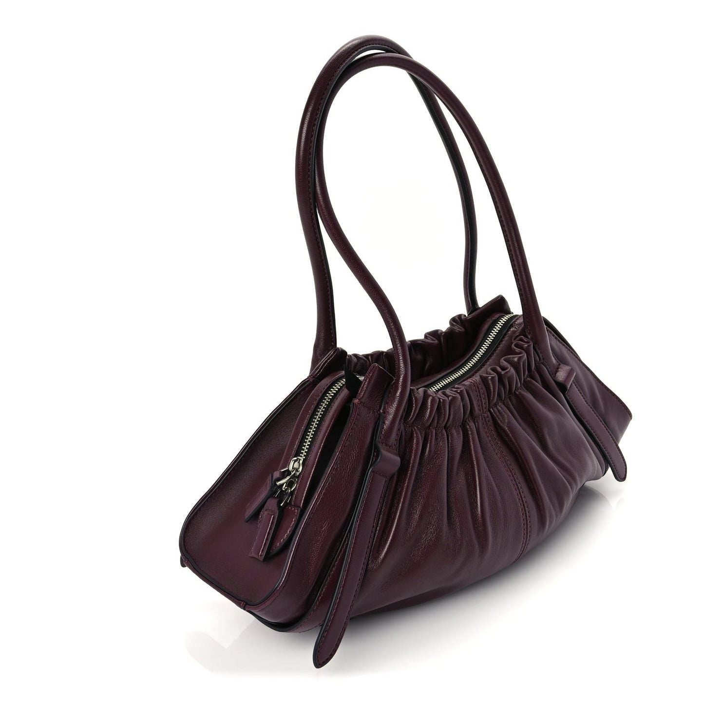 Calfskin Medium The Cristina Satchel Dark Red