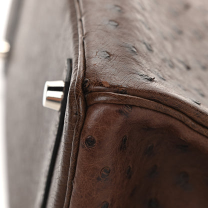 Hermes Ostrich Birkin 30 Chocolate 12 of 14