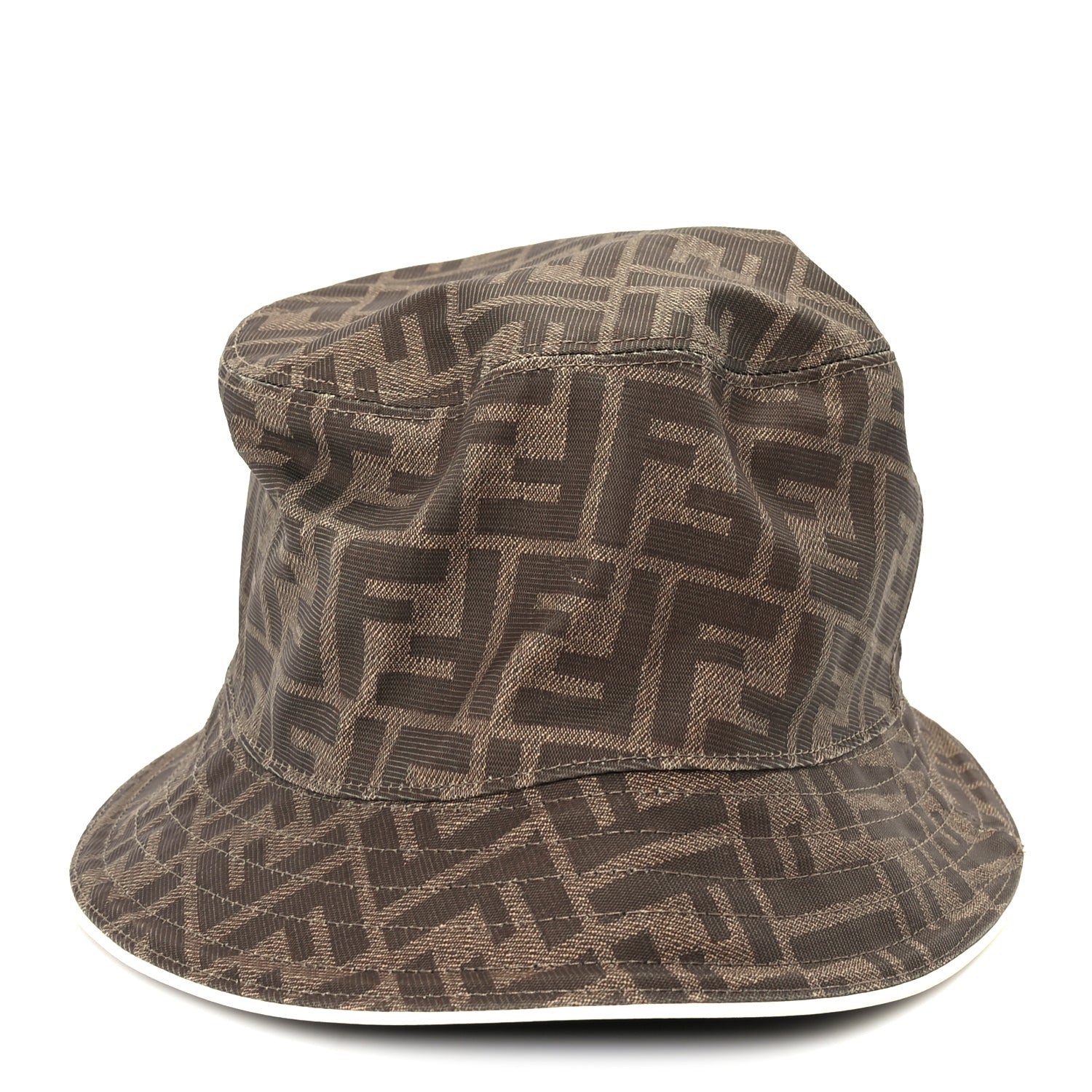 Fendi FENDI Technical Fabric FF Reversible Bucket Hat L Tobacco Beige 4 of 6