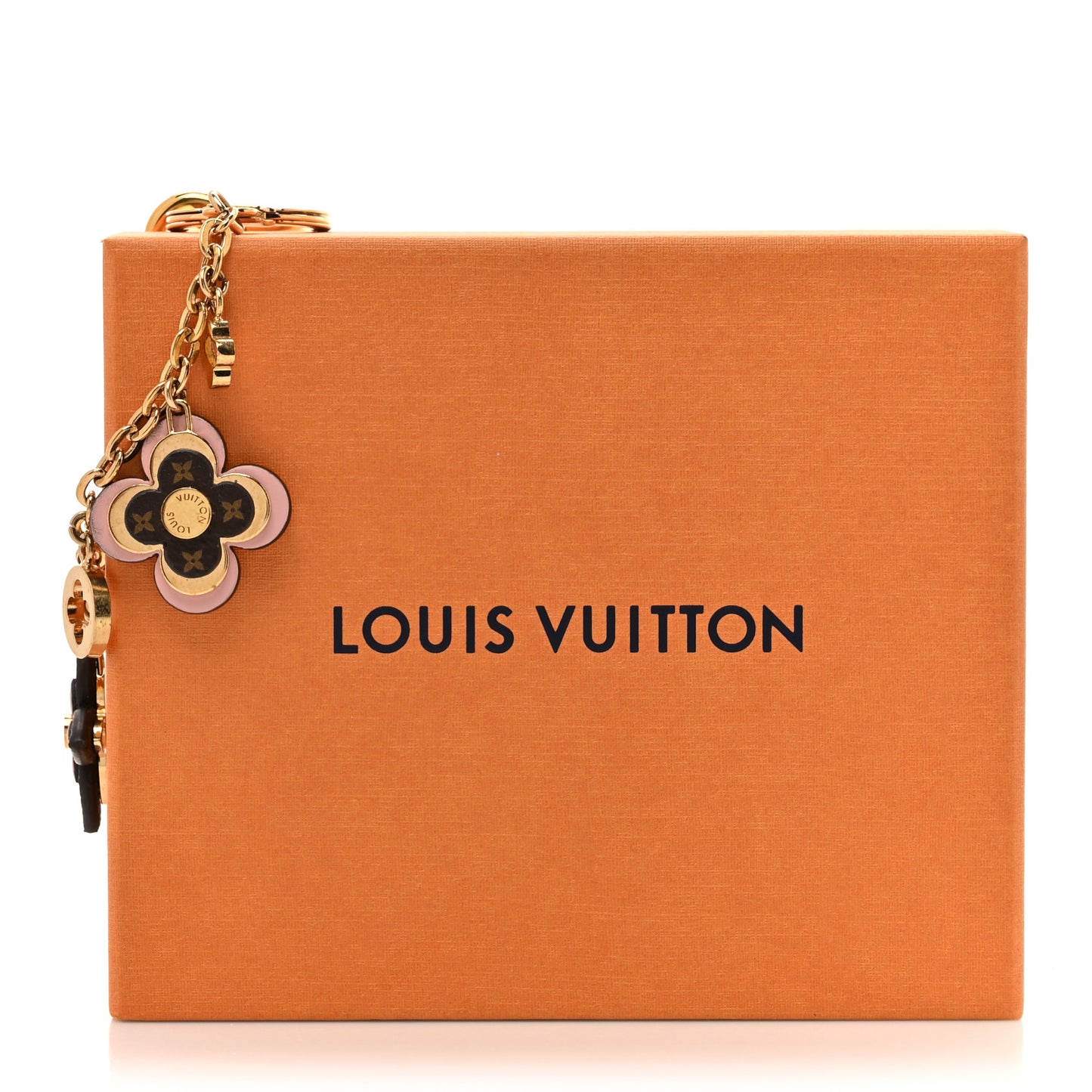 Brass Monogram Blooming Flowers Bag Charm Key Holder Rose Ballerine