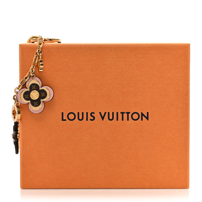 Louis Vuitton Brass Monogram Blooming Flowers Bag Charm Key Holder Rose Ballerine 5 of 5