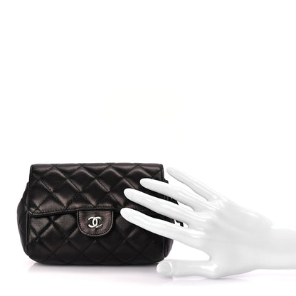 Chanel Lambskin Quilted Flap Cosmetic Case Black 2 of 8