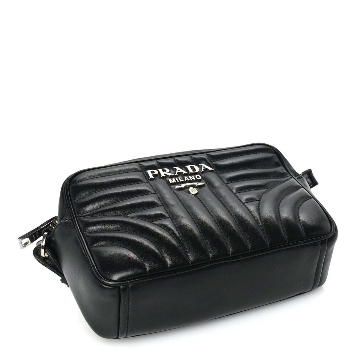 Prada Soft Calfskin Diagramme Camera Bag Black 3 of 8