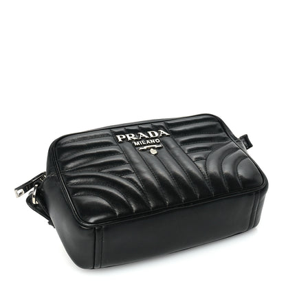 Prada Soft Calfskin Diagramme Camera Bag Black 3 of 8