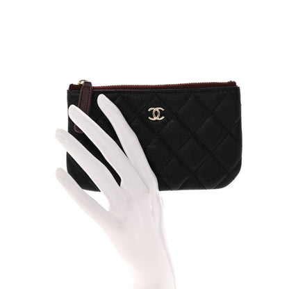 Chanel Caviar Quilted Small Cosmetic Case Black 2 of 8