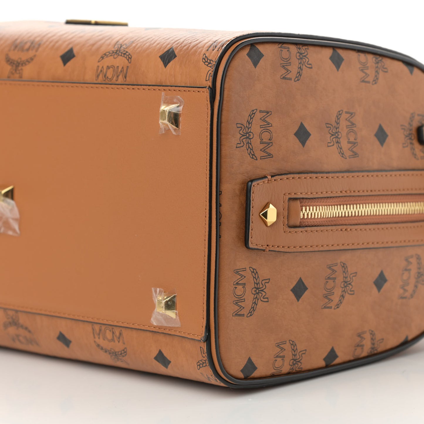 Visetos Medium Boston Bag Cognac