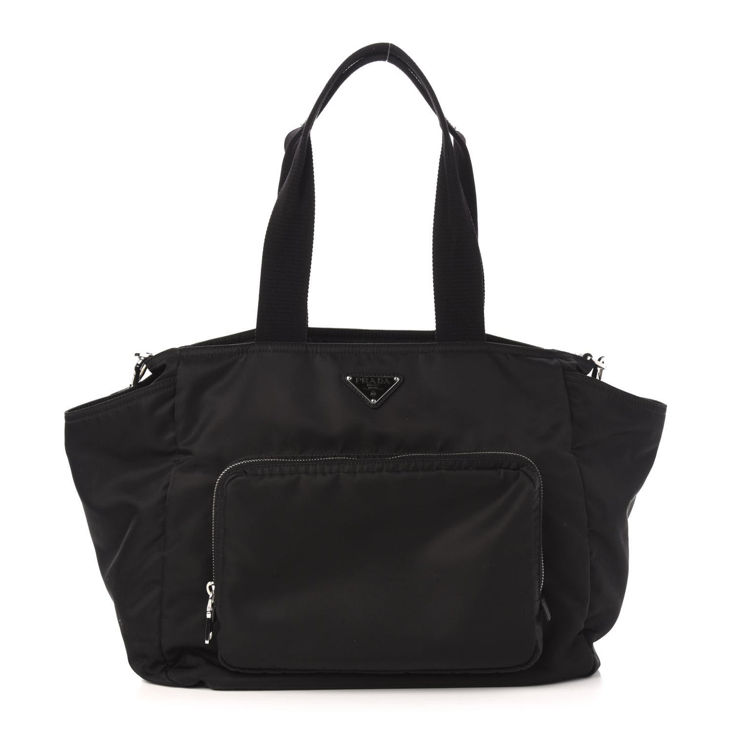 Tessuto Nylon Vela Diaper Bag Black