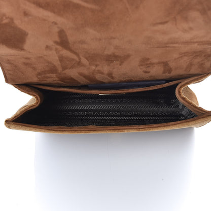 Prada Velvet Cahier Shoulder Bag Cammello 5 of 7