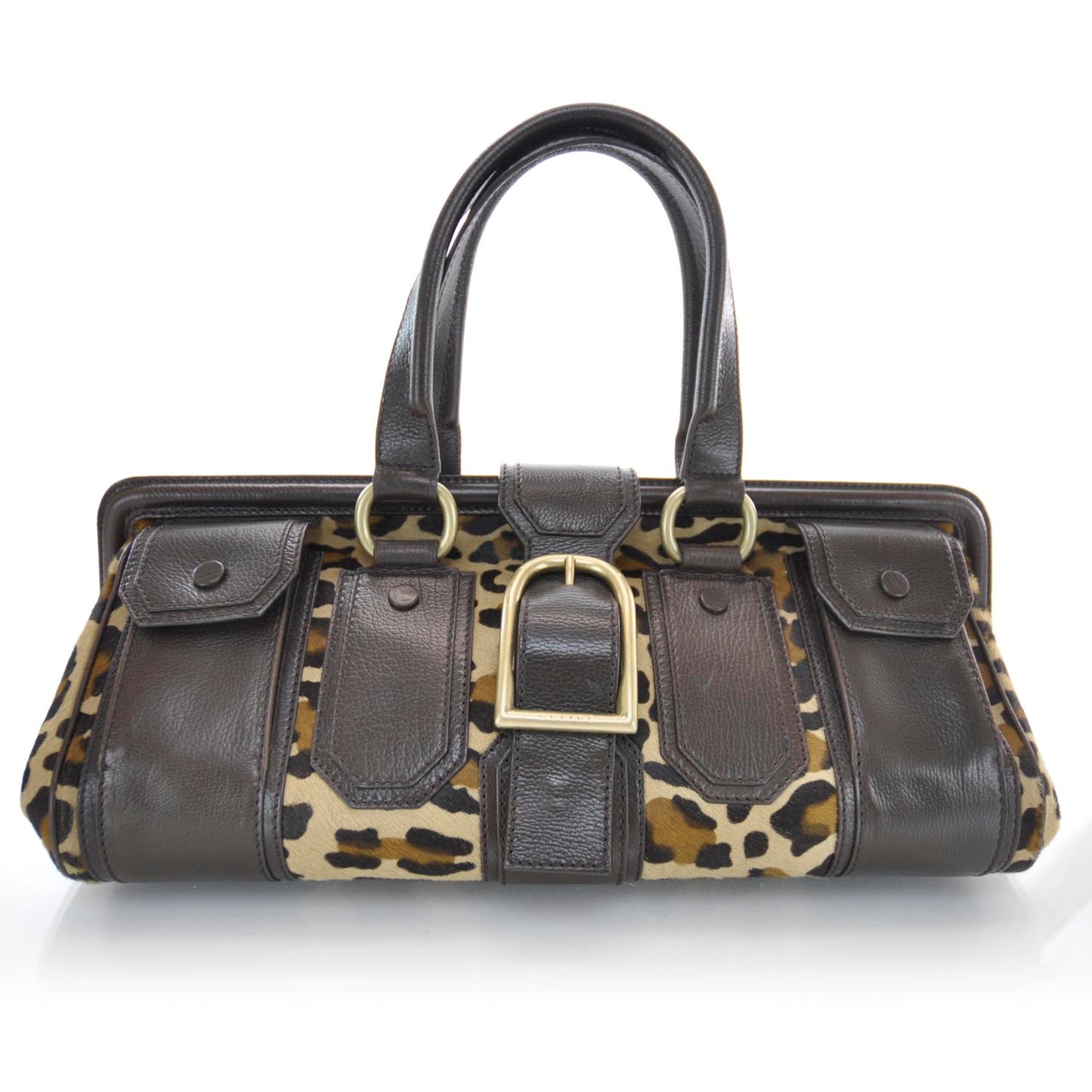 Pony Hair Large Framed Ella Satchel