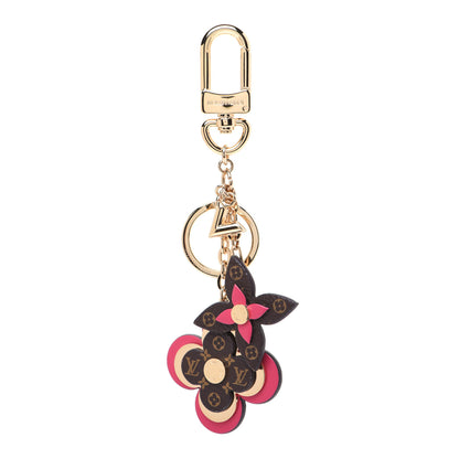 Louis Vuitton Monogram Blooming Flowers Bag Charm Key Holder Brown 1 of 5