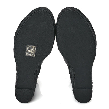 Saint Laurent Tribute Espadrille Wedge Heels 2 of 8