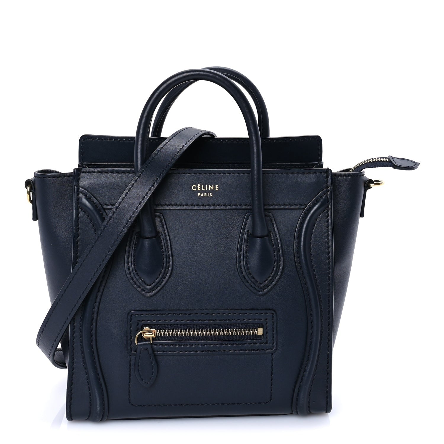 Celine Smooth Calfskin Nano Luggage Ink 1 of 7