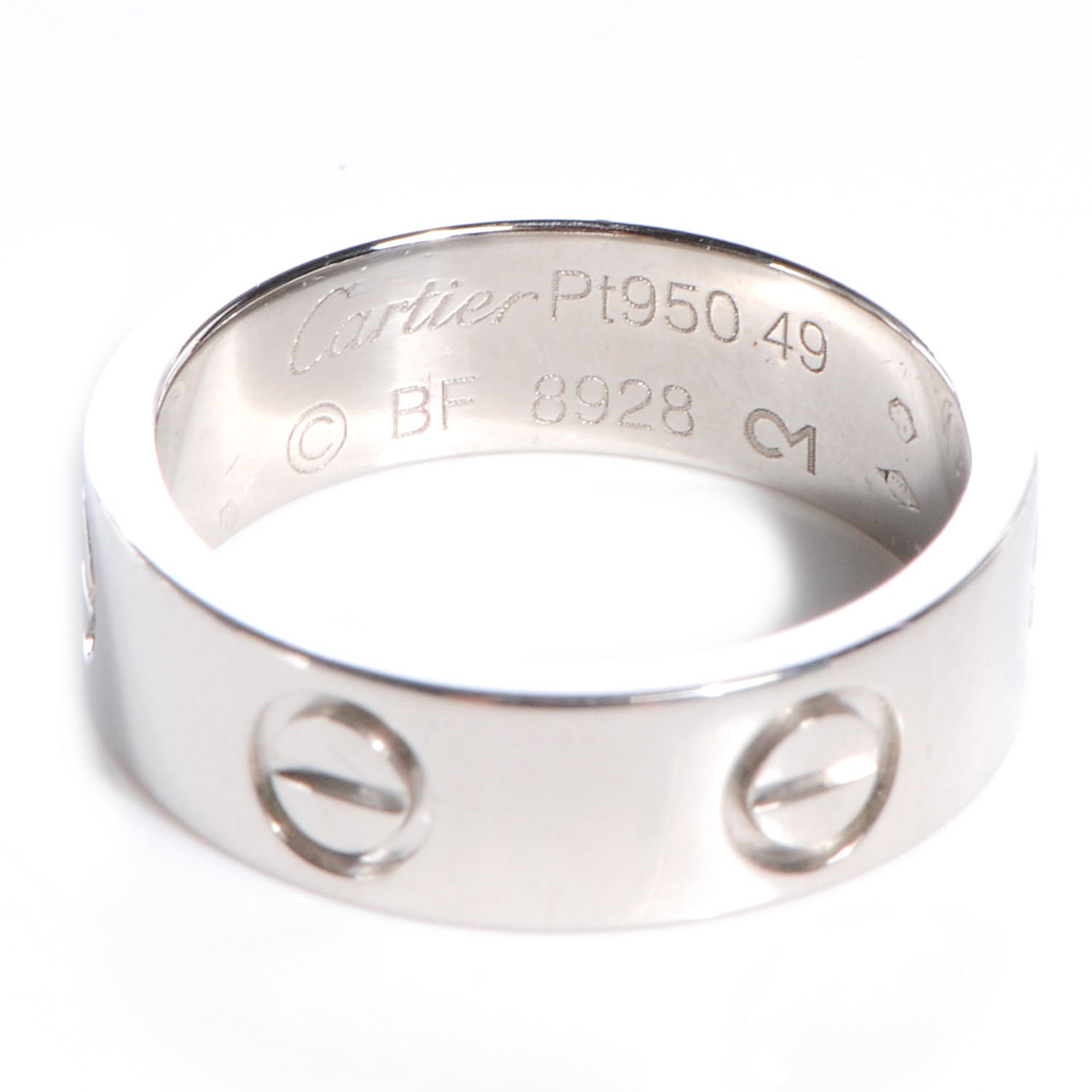 Cartier Platinum 5mm Love Ring Size 49 US 4.75 3 of 4