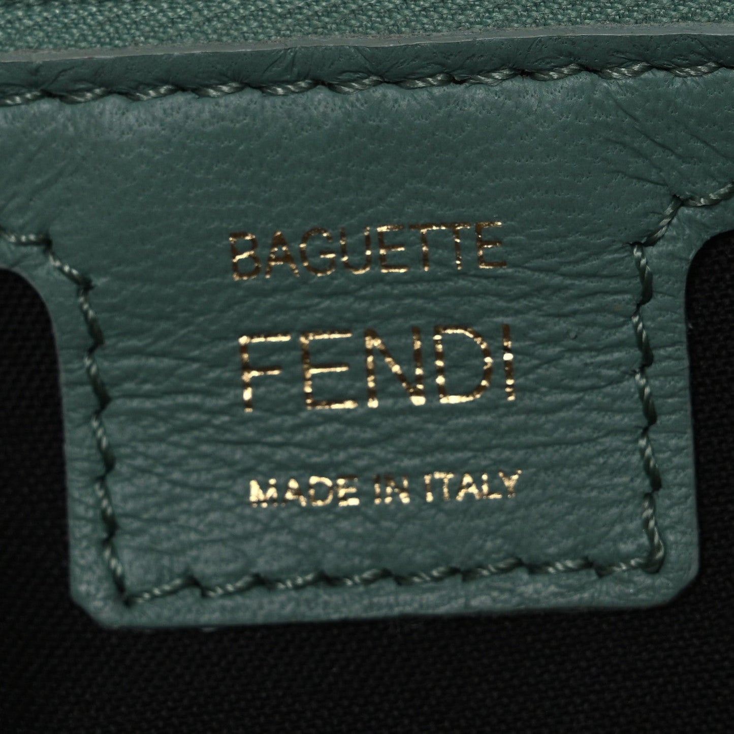 Nappa FF 1974 Embossed Baguette Menta