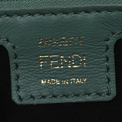 Fendi Nappa FF 1974 Embossed Baguette Menta 6 of 7