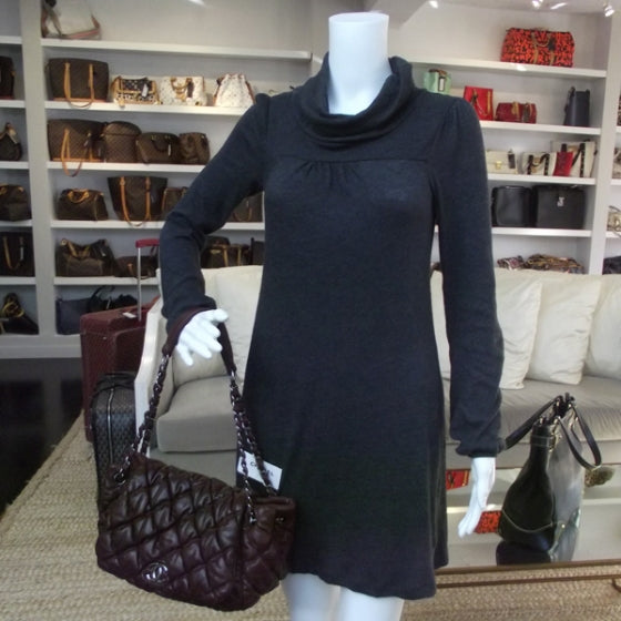 Leather Bubble Quilt Flap Bag Bordeaux