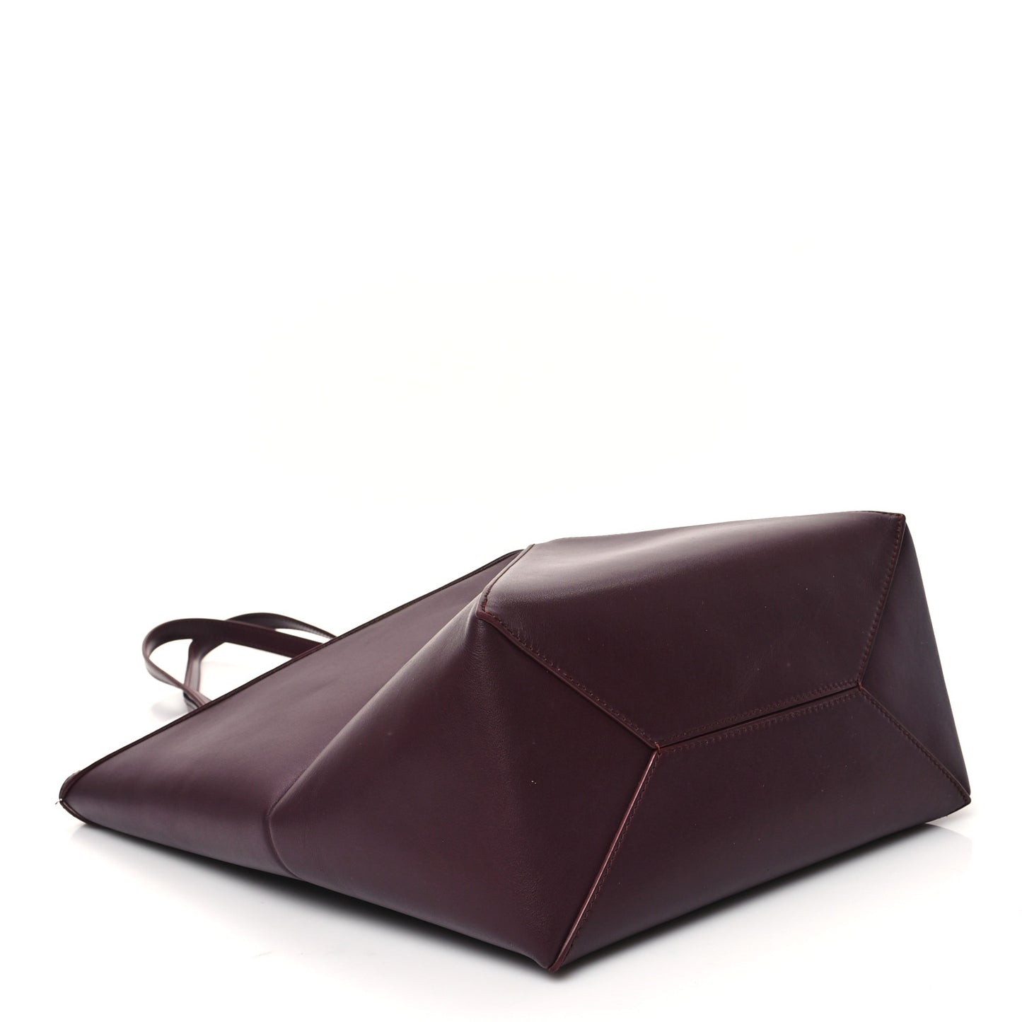 Shiny Calfskin Medium Puzzle Fold Tote Dark Burgundy