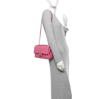 Chanel Caviar Quilted Medium Double Flap Pink 2 of 11
