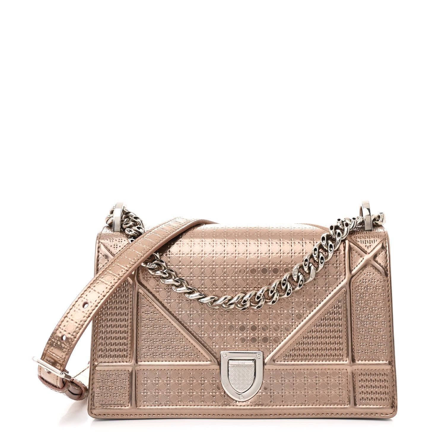 Christian Dior Patent Micro-Cannage Small Diorama Flap Bag Hyper Pink 1 of 7