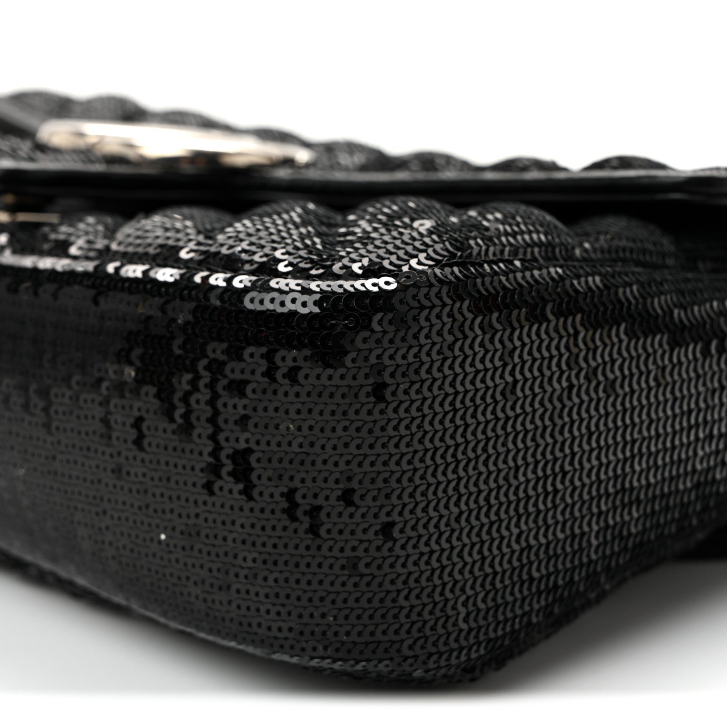Gucci Sequin Matelasse Small GG Marmont Shoulder Bag Black 10 of 10