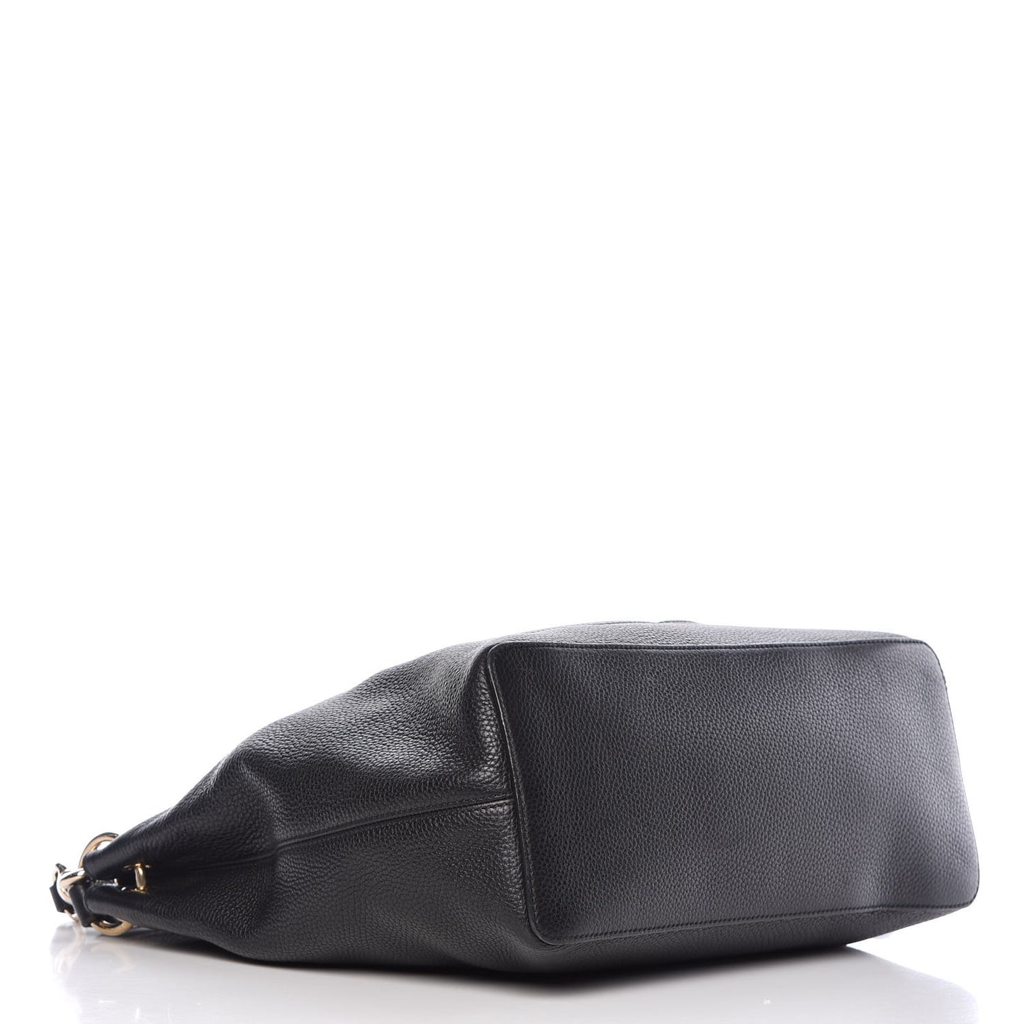Pebbled Calfskin Large Soho Hobo Black