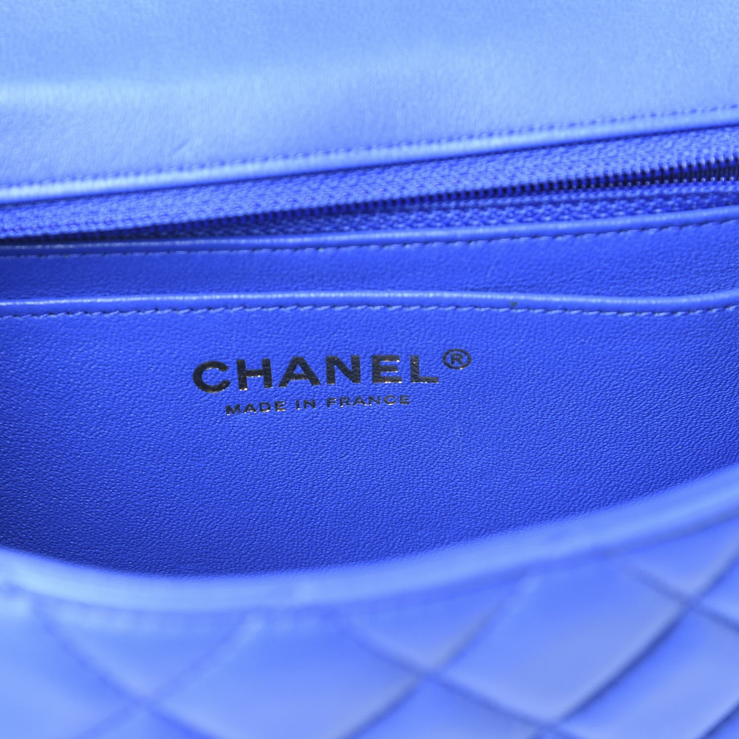 Chanel Lambskin Quilted Mini Rectangular Flap Blue 5 of 10