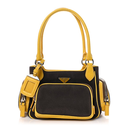 Prada Canapa Cinghiale Shoulder Bag Yellow 1 of 13
