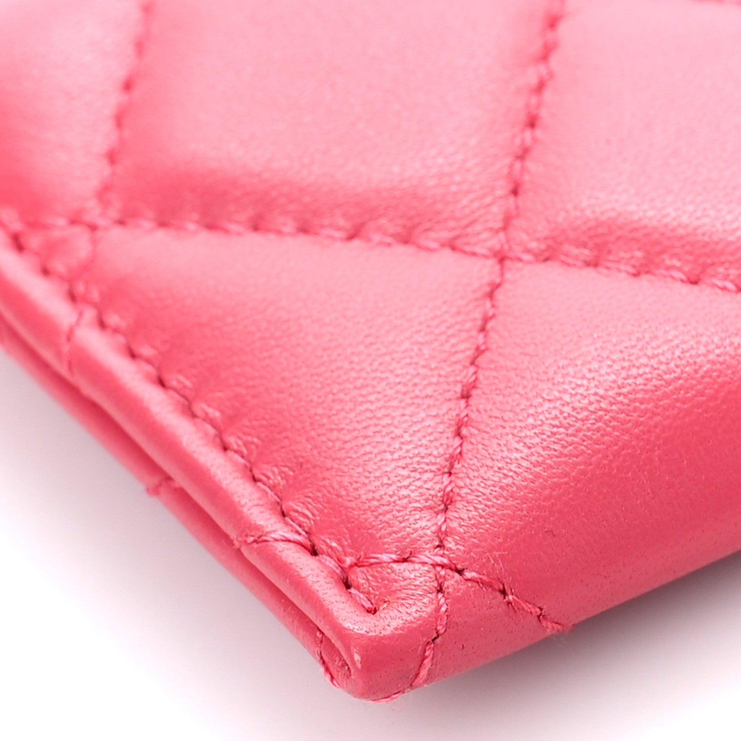 Chanel Lambskin Quilted Card Holder Pink 8 of 10