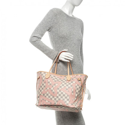 Louis Vuitton Damier Azur Tahitienne Neverfull MM 2 of 7