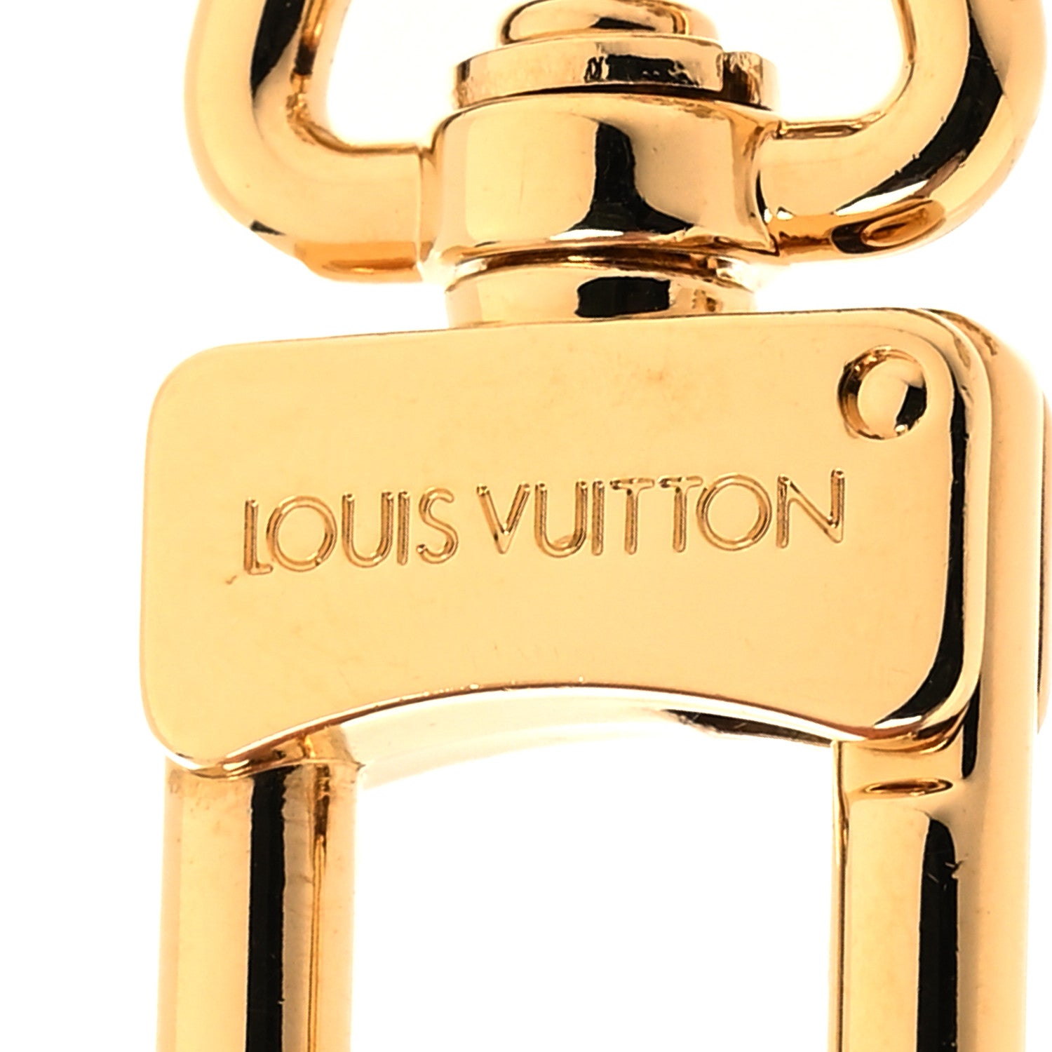 Louis Vuitton Brass Enamel Fleur De Monogram Bag Charm Chain Gold 3 of 4