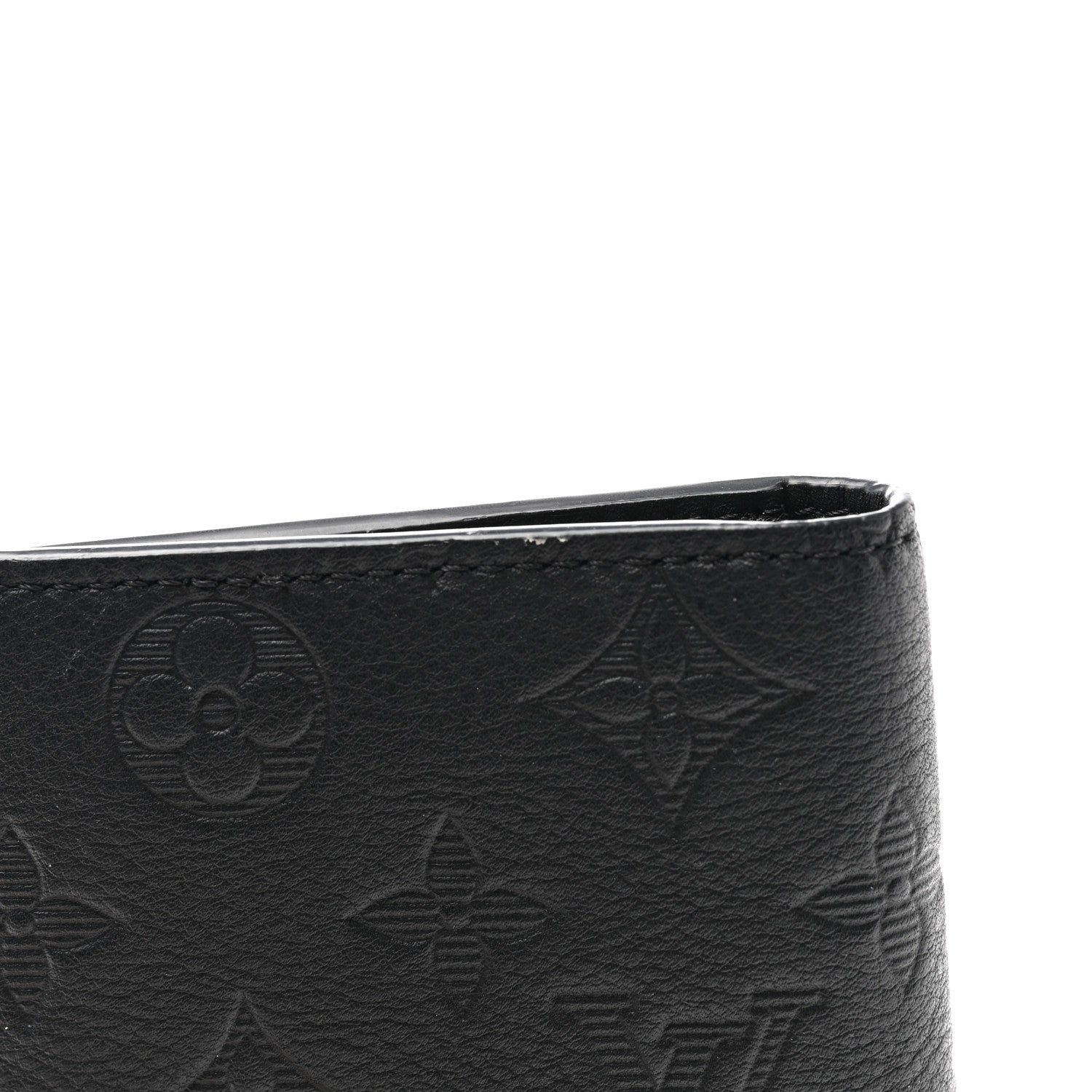 Louis Vuitton Calfskin Monogram Shadow Brazza Wallet Black 8 of 8